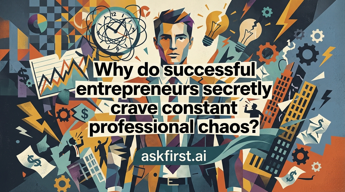 Why do successful entrepreneurs secretly crave constant professional chaos? Why do successful entrepreneurs secretly crave constant professional chaos?