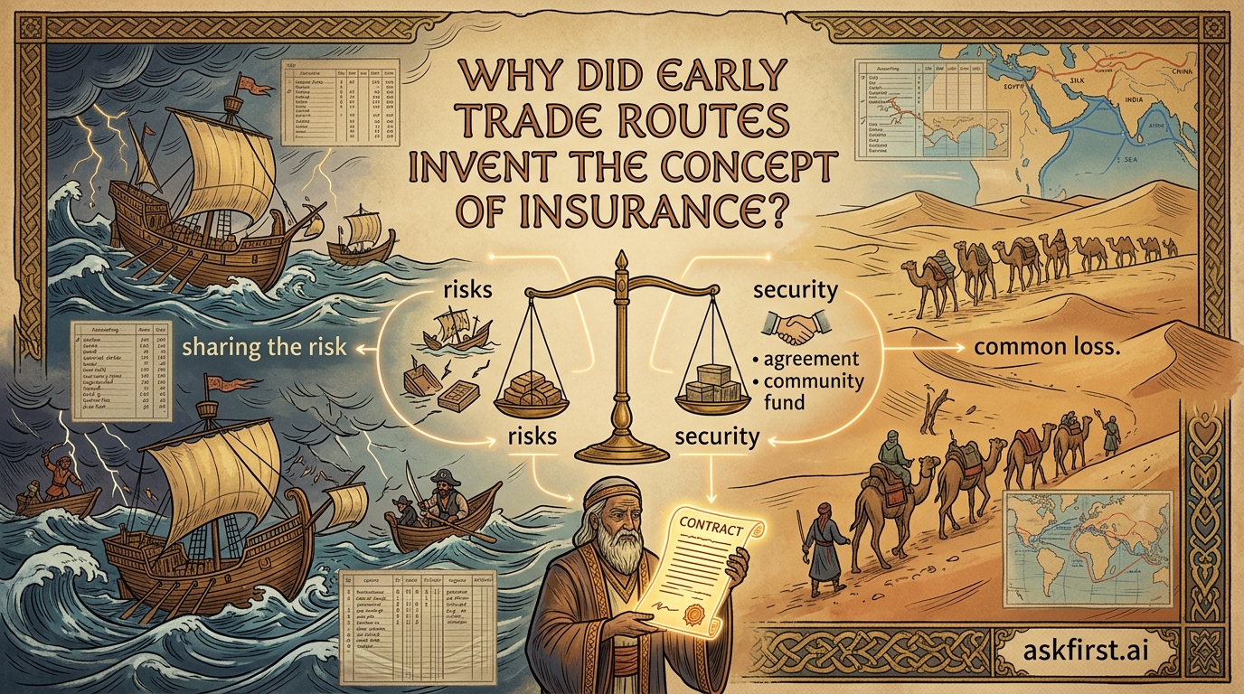 Why did early trade routes invent the concept of insurance? Why did early trade routes invent the concept of insurance?