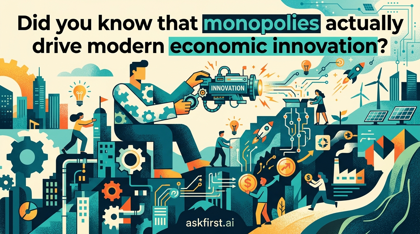 Did you know that monopolies actually drive modern economic innovation? Did you know that monopolies actually drive modern economic innovation?