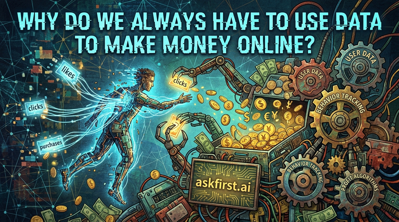 Why do we always have to use data to make money online? Why do we always have to use data to make money online?