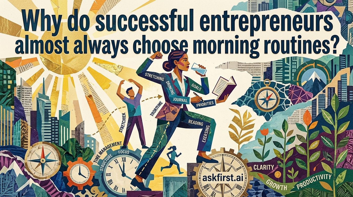 Why do successful entrepreneurs almost always choose morning routines? Why do successful entrepreneurs almost always choose morning routines?
