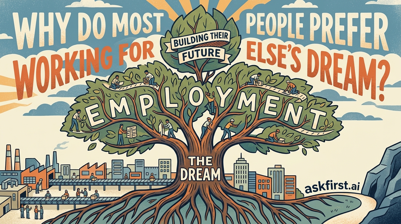 Why do most people prefer working for someone else's dream? Why do most people prefer working for someone else's dream?