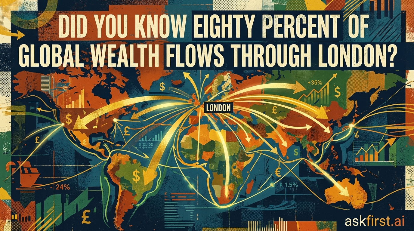 Did you know eighty percent of global wealth flows through London? Did you know eighty percent of global wealth flows through London?