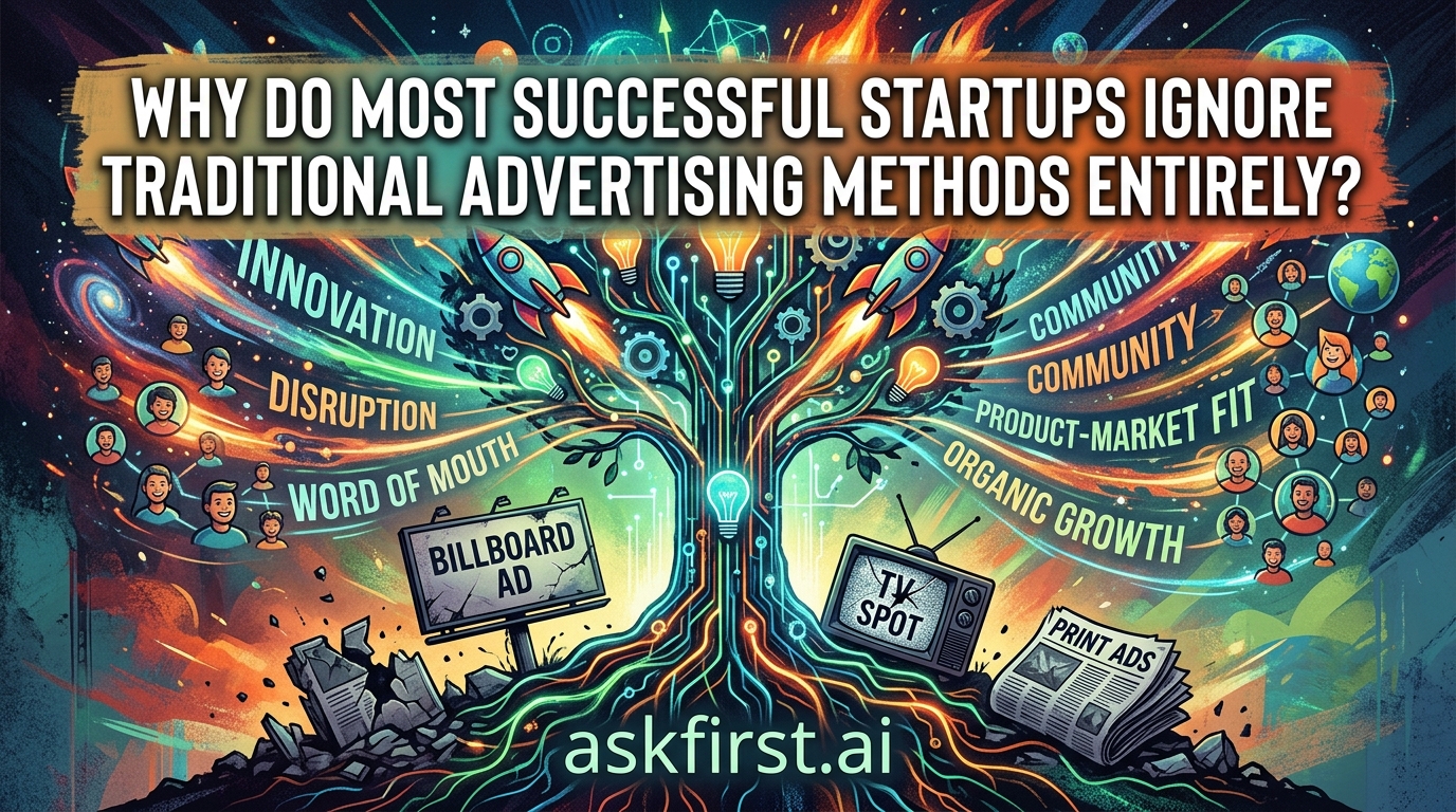 Why do most successful startups ignore traditional advertising methods entirely? Why do most successful startups ignore traditional advertising methods entirely?
