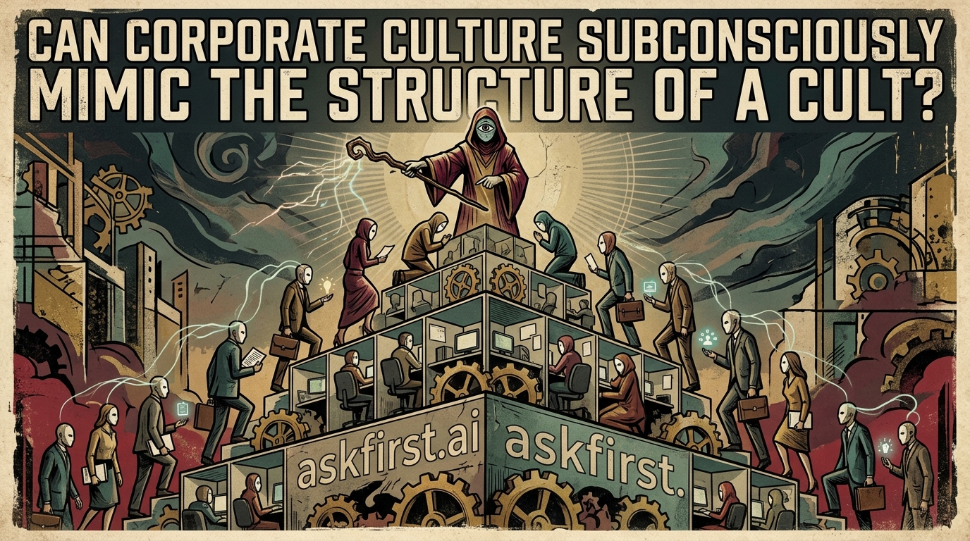 Can corporate culture subconsciously mimic the structure of a cult? Can corporate culture subconsciously mimic the structure of a cult?