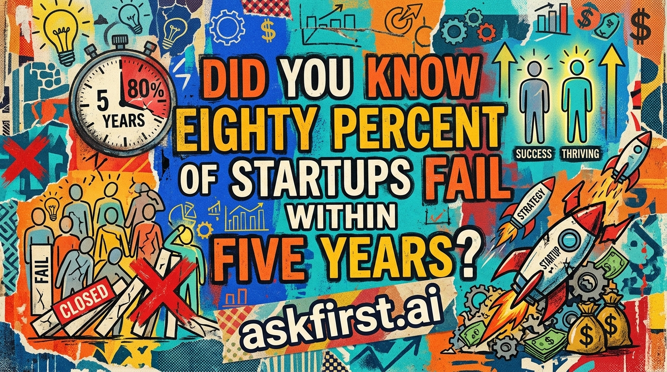 Did you know eighty percent of startups fail within five years? Did you know eighty percent of startups fail within five years?