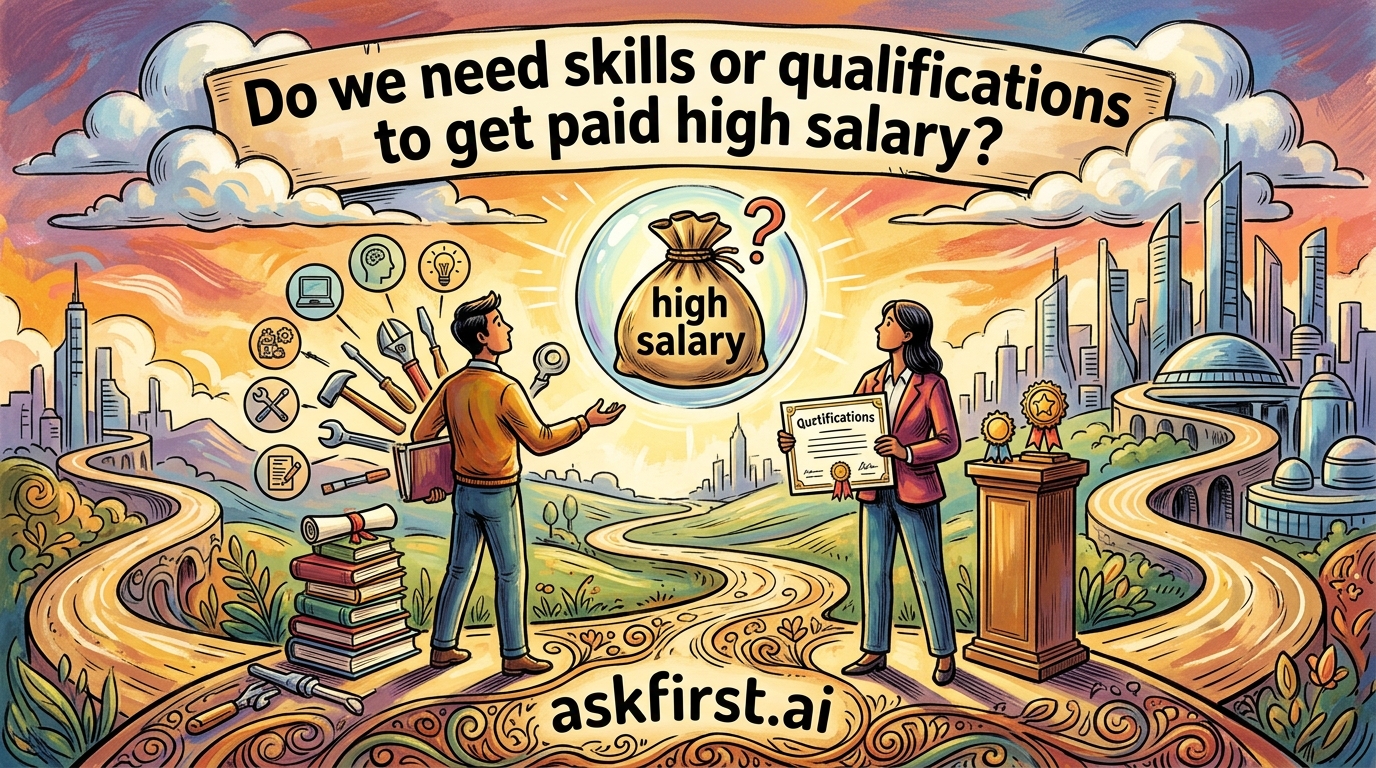 Do we need skills or qualifications to get paid high salary? Do we need skills or qualifications to get paid high salary?