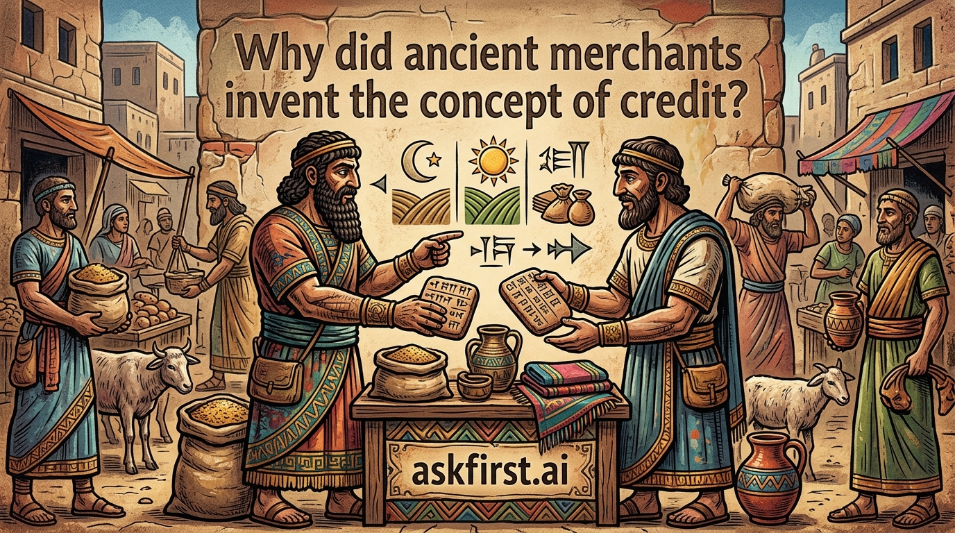 Why did ancient merchants invent the concept of credit? Why did ancient merchants invent the concept of credit?