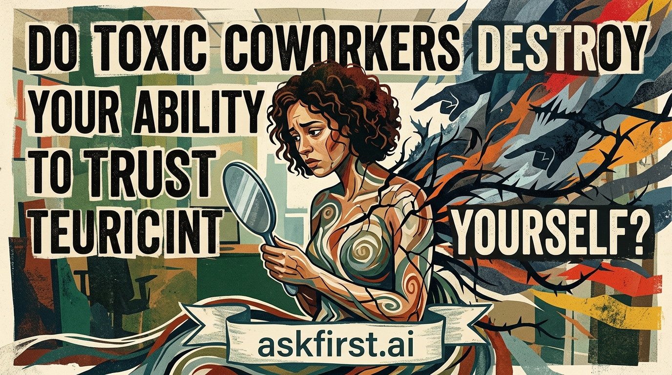 Do toxic coworkers destroy your ability to trust yourself? Do toxic coworkers destroy your ability to trust yourself?