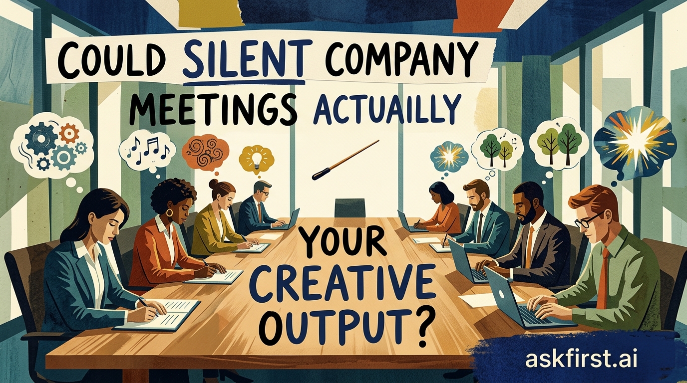 Could silent company meetings actually boost your creative output? Could silent company meetings actually boost your creative output?