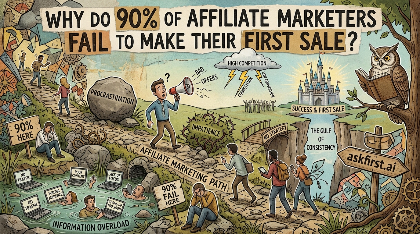 Why do 90% of affiliate marketers fail to make their first sale? Why do 90% of affiliate marketers fail to make their first sale?