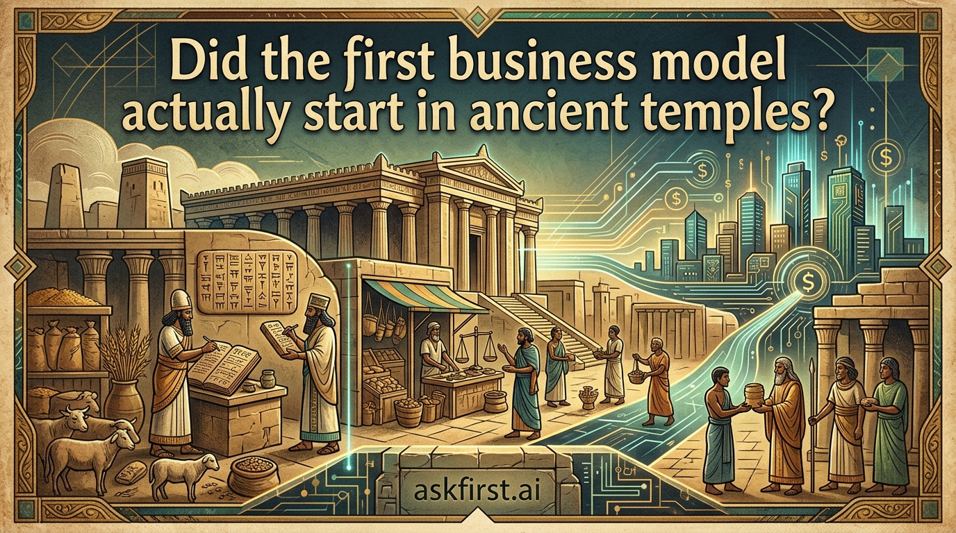 Did the first business model actually start in ancient temples? Did the first business model actually start in ancient temples?