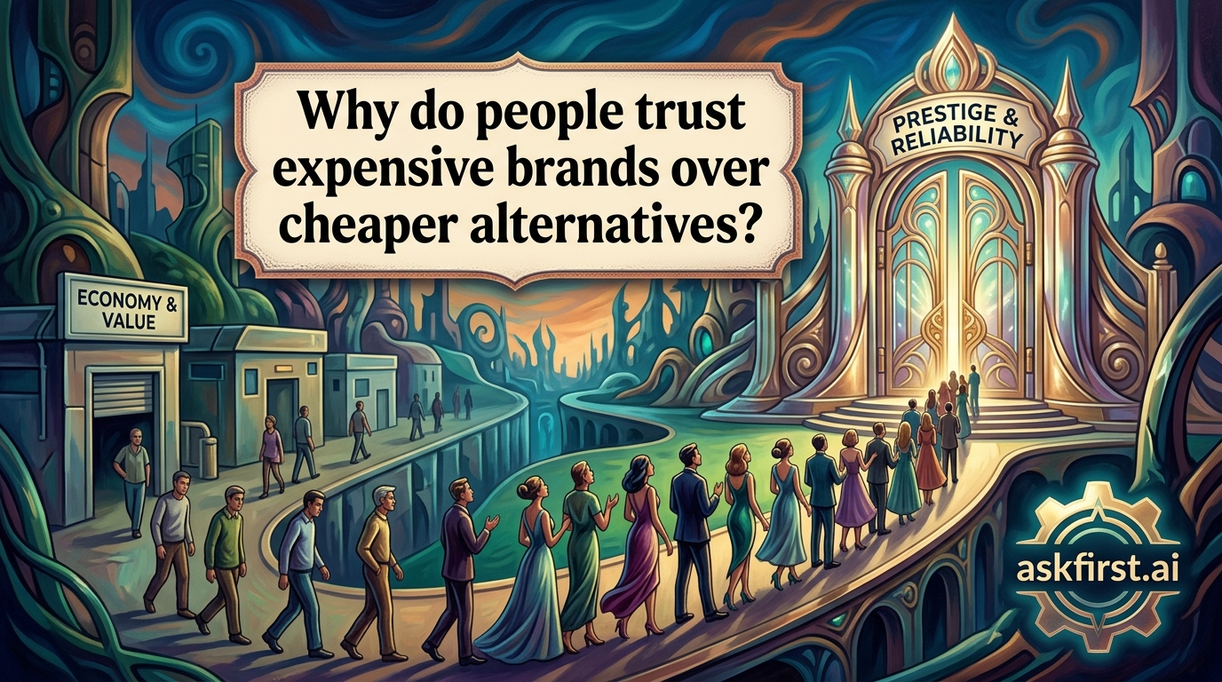 Why do people trust expensive brands over cheaper alternatives? Why do people trust expensive brands over cheaper alternatives?