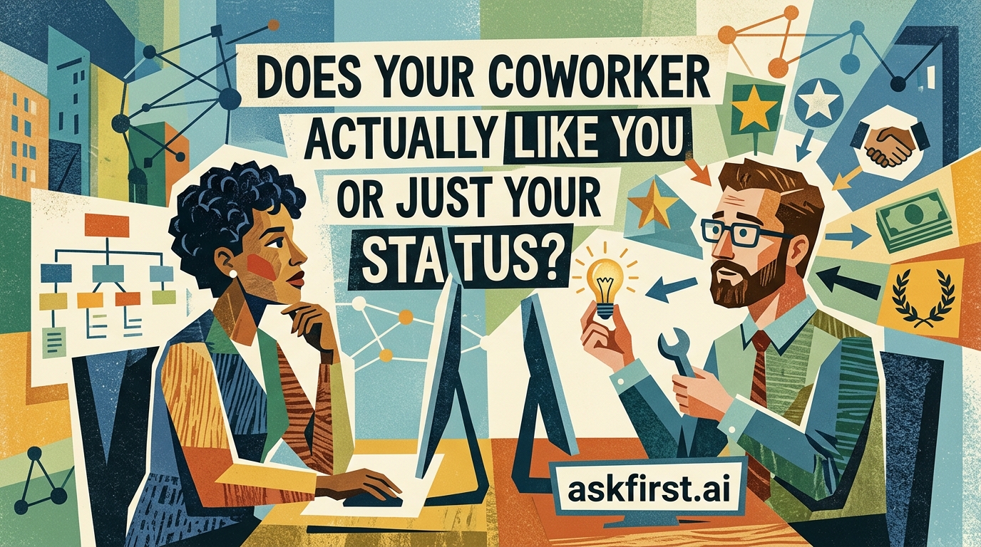 Does your coworker actually like you or just your status? Does your coworker actually like you or just your status?