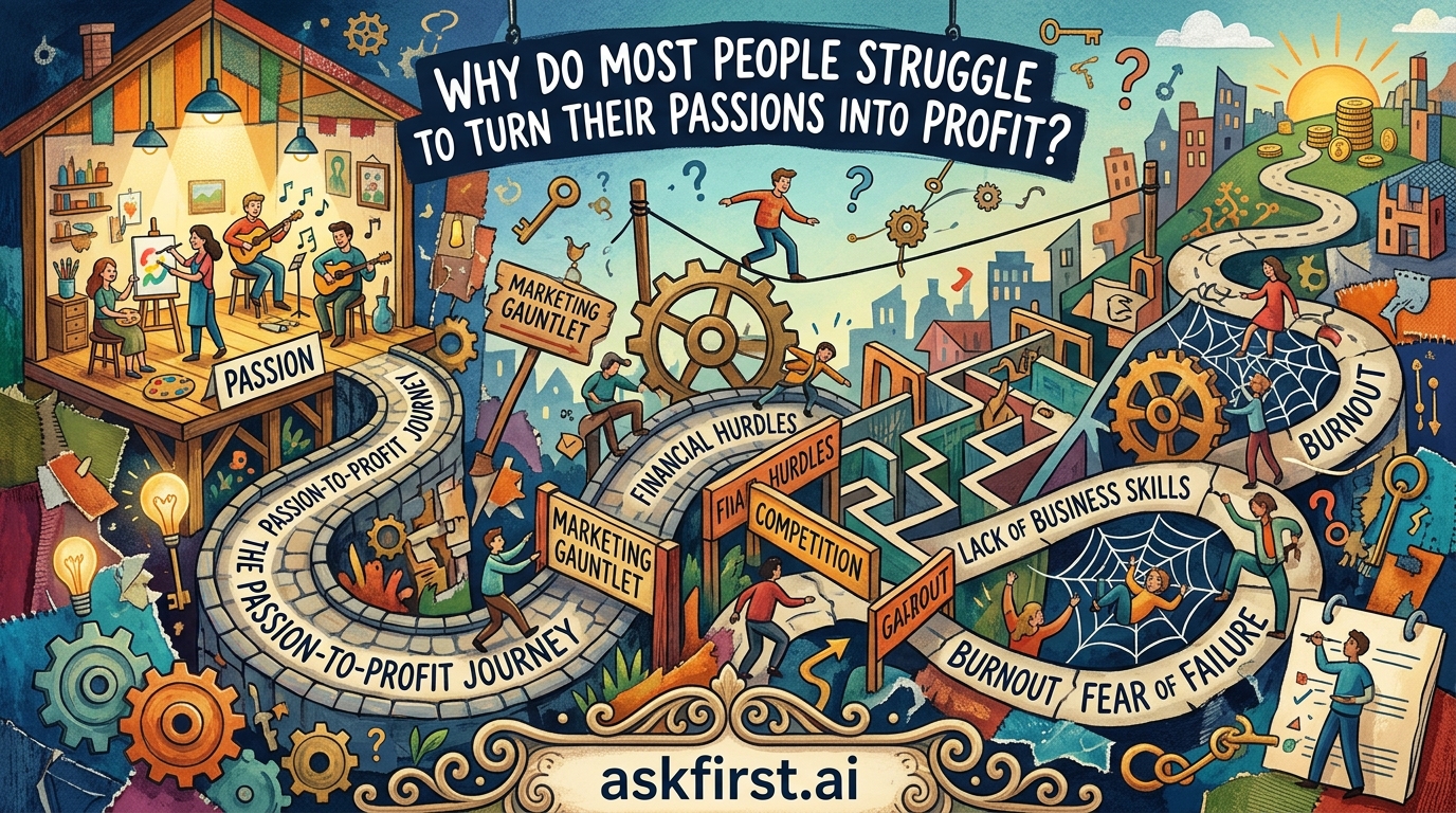 Why do most people struggle to turn their passions into profit? Why do most people struggle to turn their passions into profit?