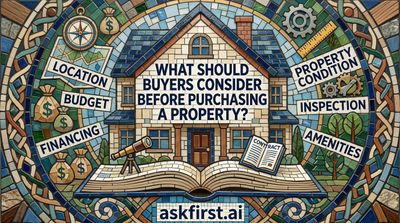 What should buyers consider before purchasing a property?