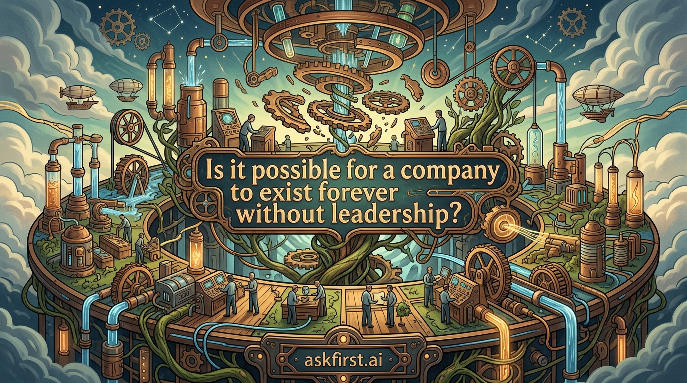 Is it possible for a company to exist forever without leadership? Is it possible for a company to exist forever without leadership?
