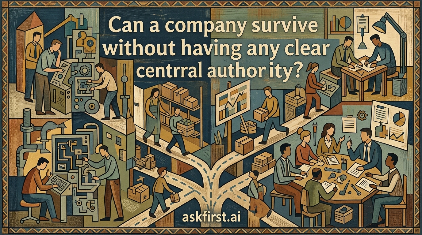 Can a company survive without having any clear central authority? Can a company survive without having any clear central authority?