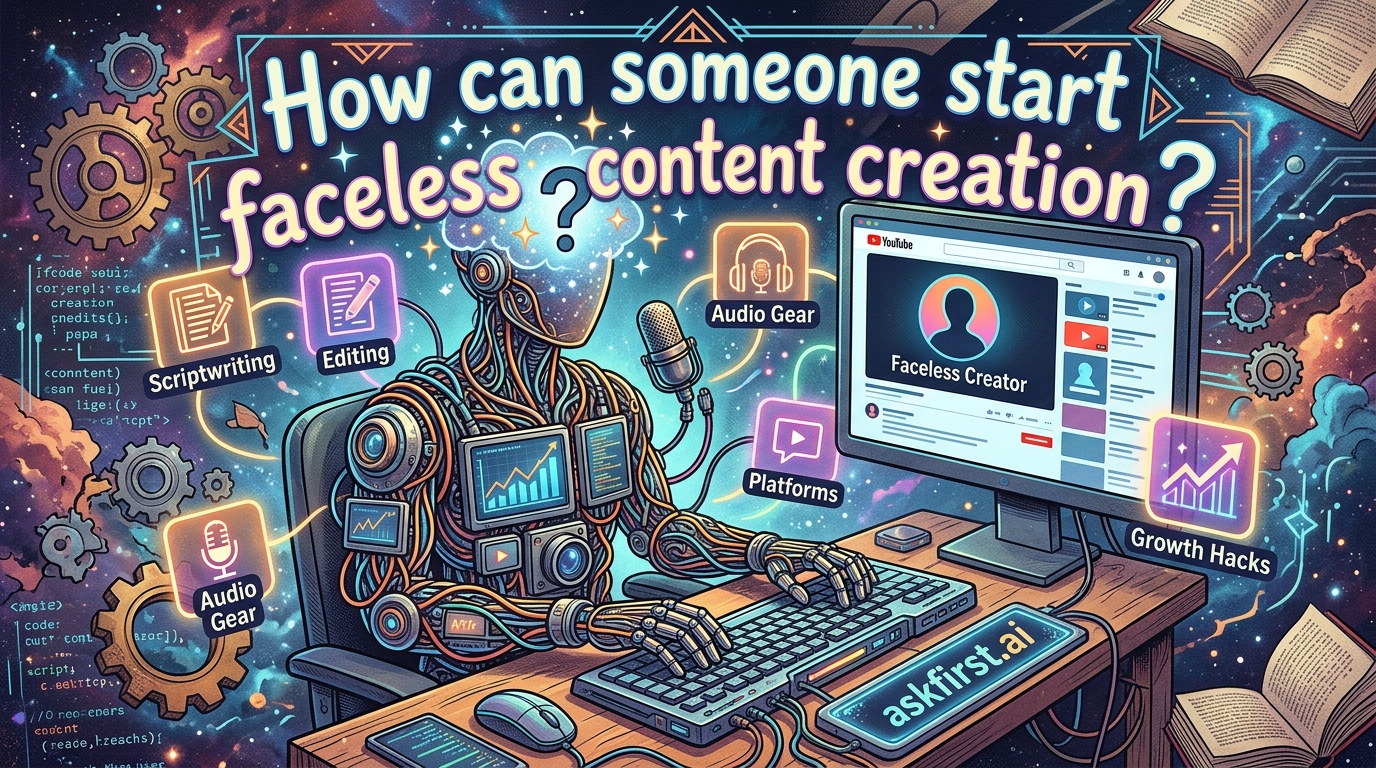 How can someone start faceless content creation? How can someone start faceless content creation?