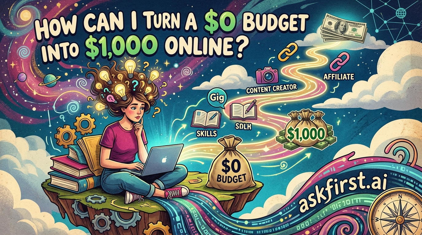 How can I turn a $0 budget into $1,000 online? How can I turn a $0 budget into $1,000 online?