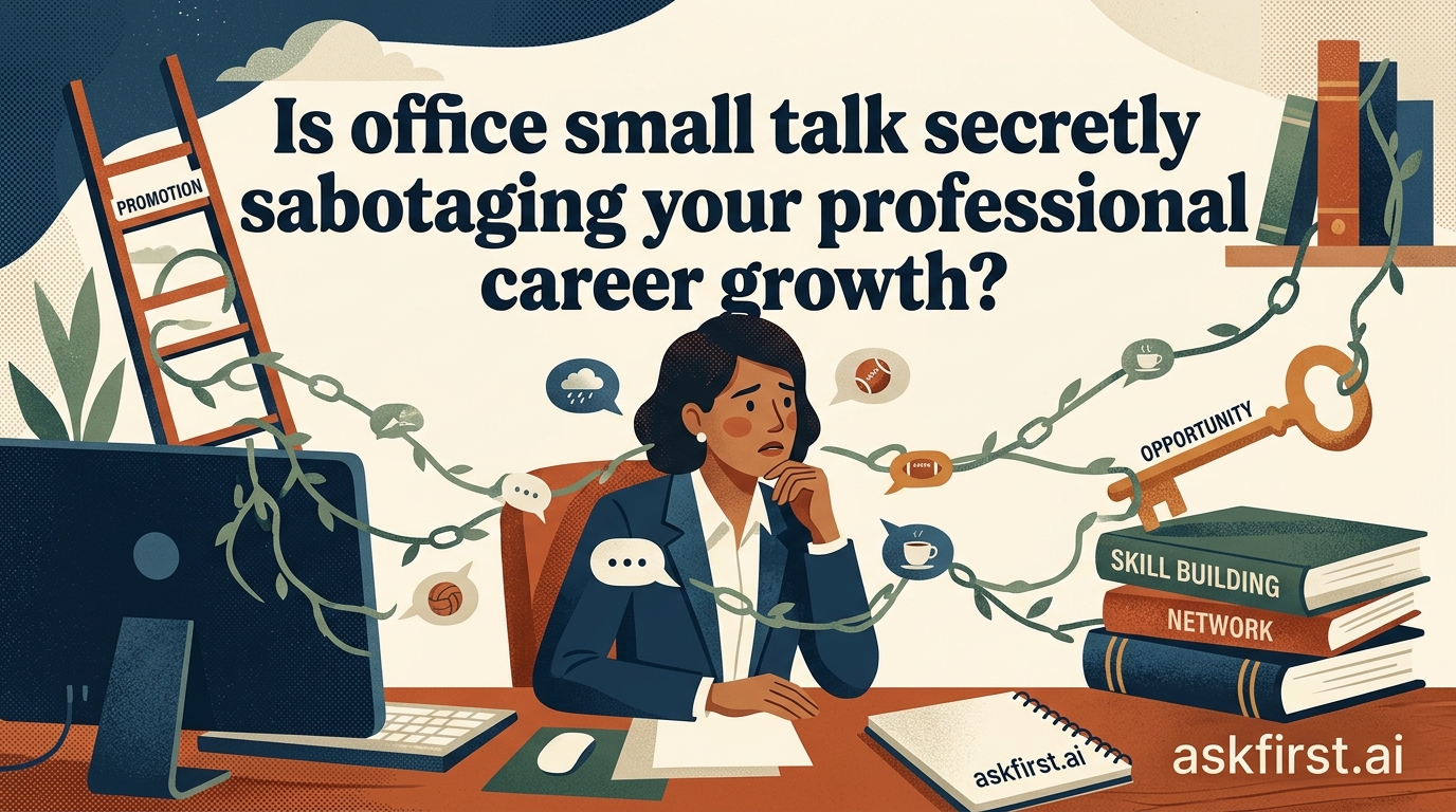 Is office small talk secretly sabotaging your professional career growth? Is office small talk secretly sabotaging your professional career growth?