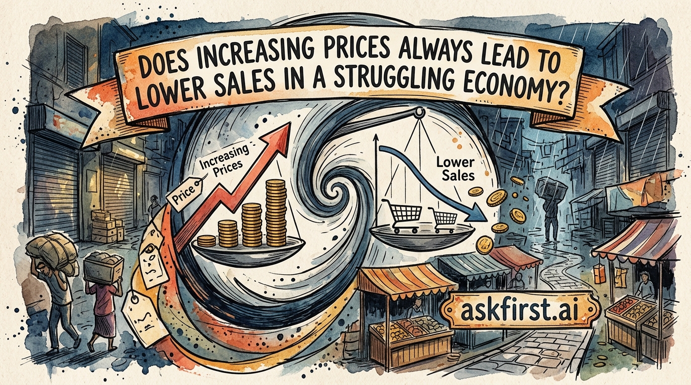 Does increasing prices always lead to lower sales in a struggling economy? Does increasing prices always lead to lower sales in a struggling economy?