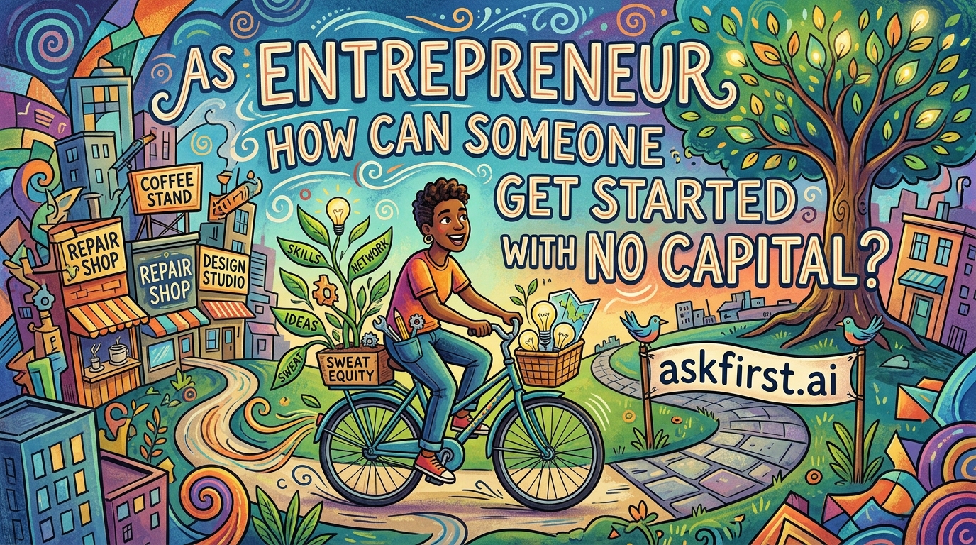As entrepreneur how can someone get started with no capital? As entrepreneur how can someone get started with no capital?