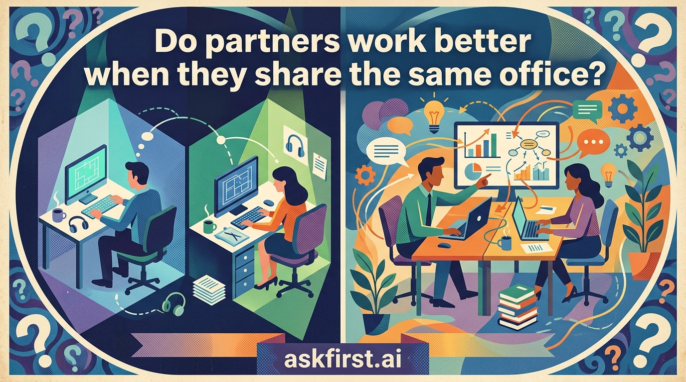 Do partners work better when they share the same office? Do partners work better when they share the same office?