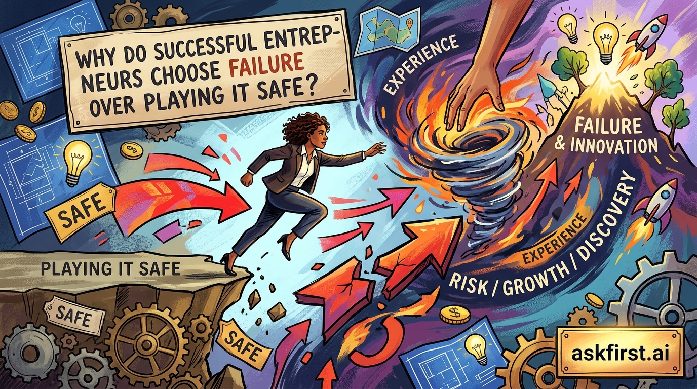 Why do successful entrepreneurs choose failure over playing it safe? Why do successful entrepreneurs choose failure over playing it safe?