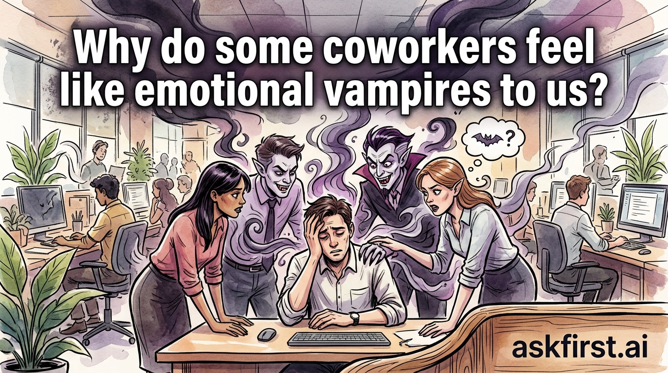 Why do some coworkers feel like emotional vampires to us? Why do some coworkers feel like emotional vampires to us?