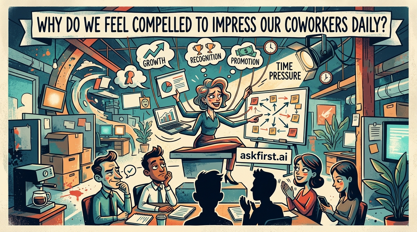 Why do we feel compelled to impress our coworkers daily? Why do we feel compelled to impress our coworkers daily?