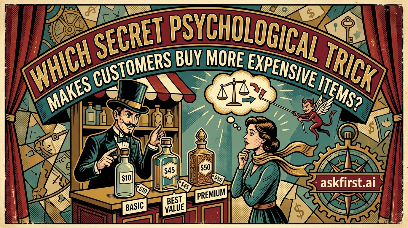 Which secret psychological trick makes customers buy more expensive items? Which secret psychological trick makes customers buy more expensive items?