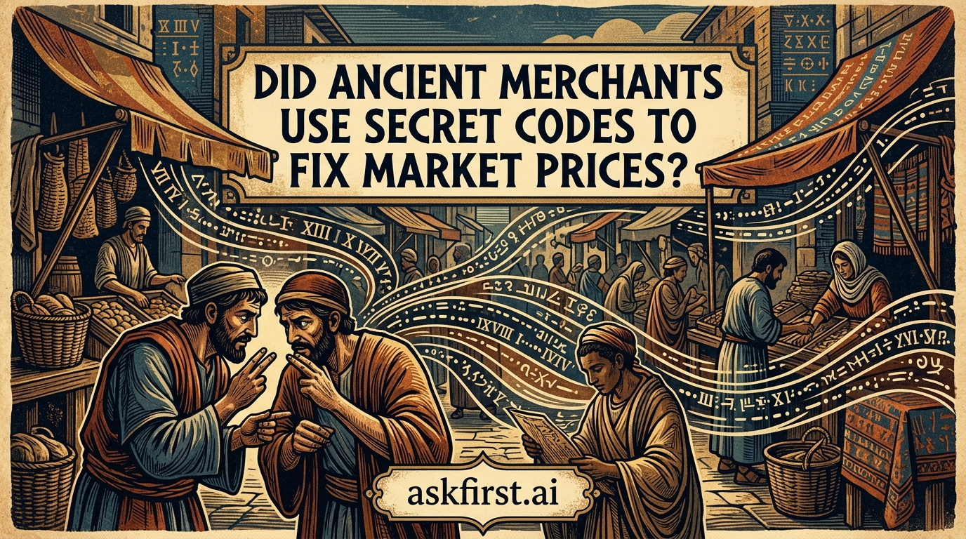 Did ancient merchants use secret codes to fix market prices? Did ancient merchants use secret codes to fix market prices?