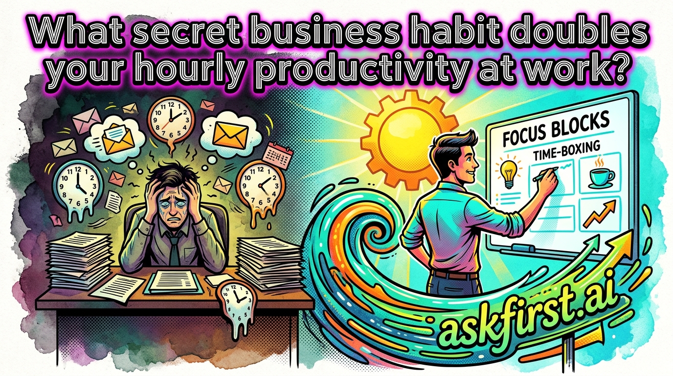 What secret business habit doubles your hourly productivity at work? What secret business habit doubles your hourly productivity at work?
