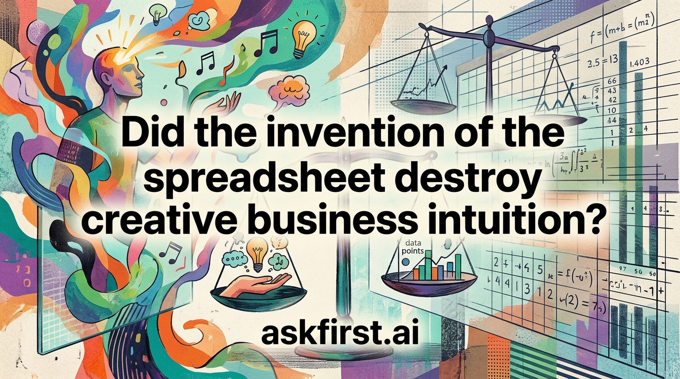 Did the invention of the spreadsheet destroy creative business intuition? Did the invention of the spreadsheet destroy creative business intuition?
