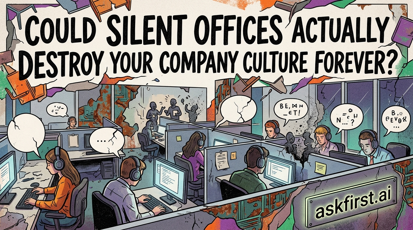 Could silent offices actually destroy your company culture forever? Could silent offices actually destroy your company culture forever?