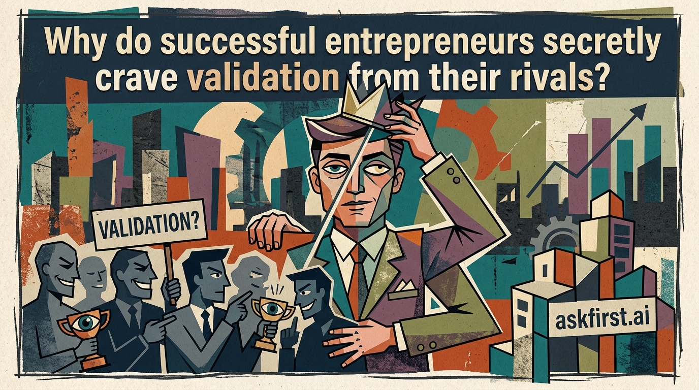 Why do successful entrepreneurs secretly crave validation from their rivals? Why do successful entrepreneurs secretly crave validation from their rivals?