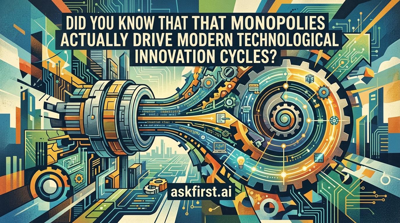 Did you know that monopolies actually drive modern technological innovation cycles? Did you know that monopolies actually drive modern technological innovation cycles?