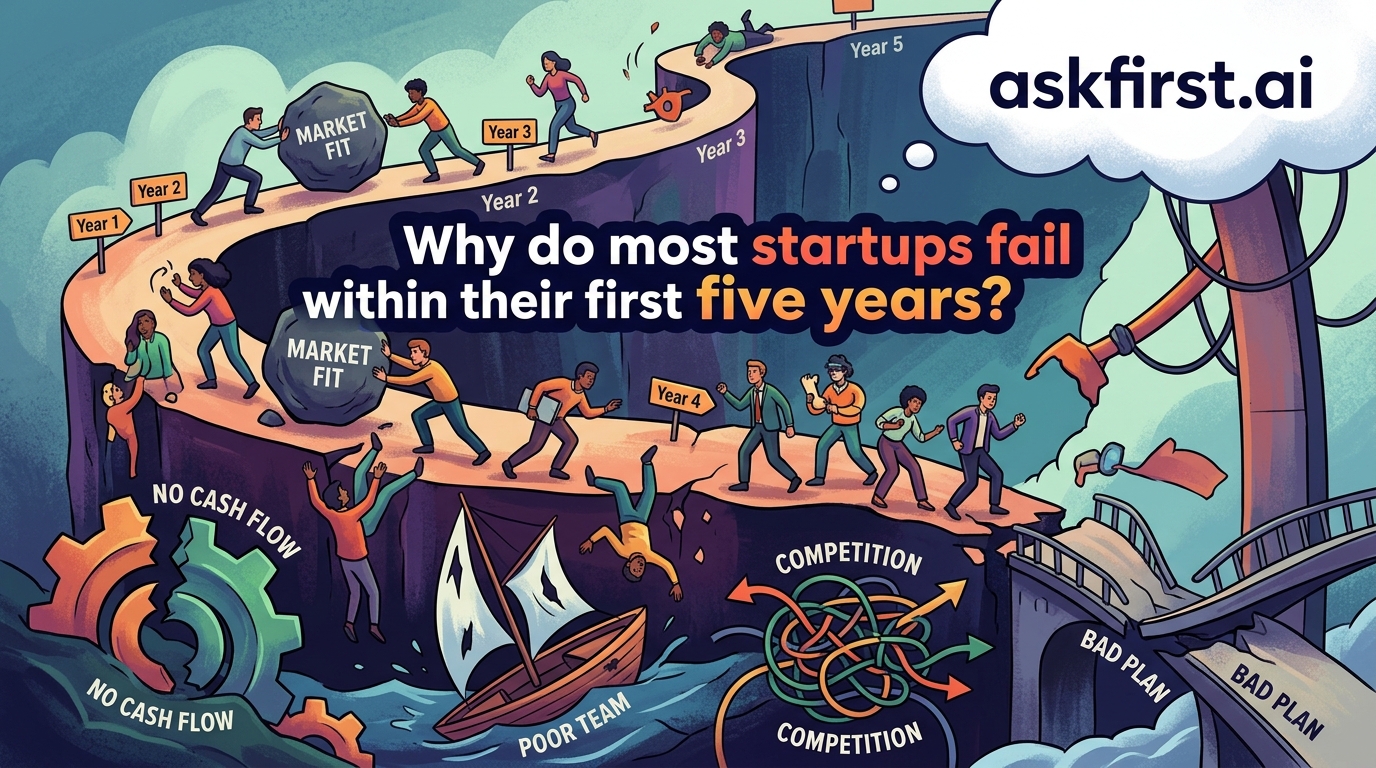Why do most startups fail within their first five years? Why do most startups fail within their first five years?