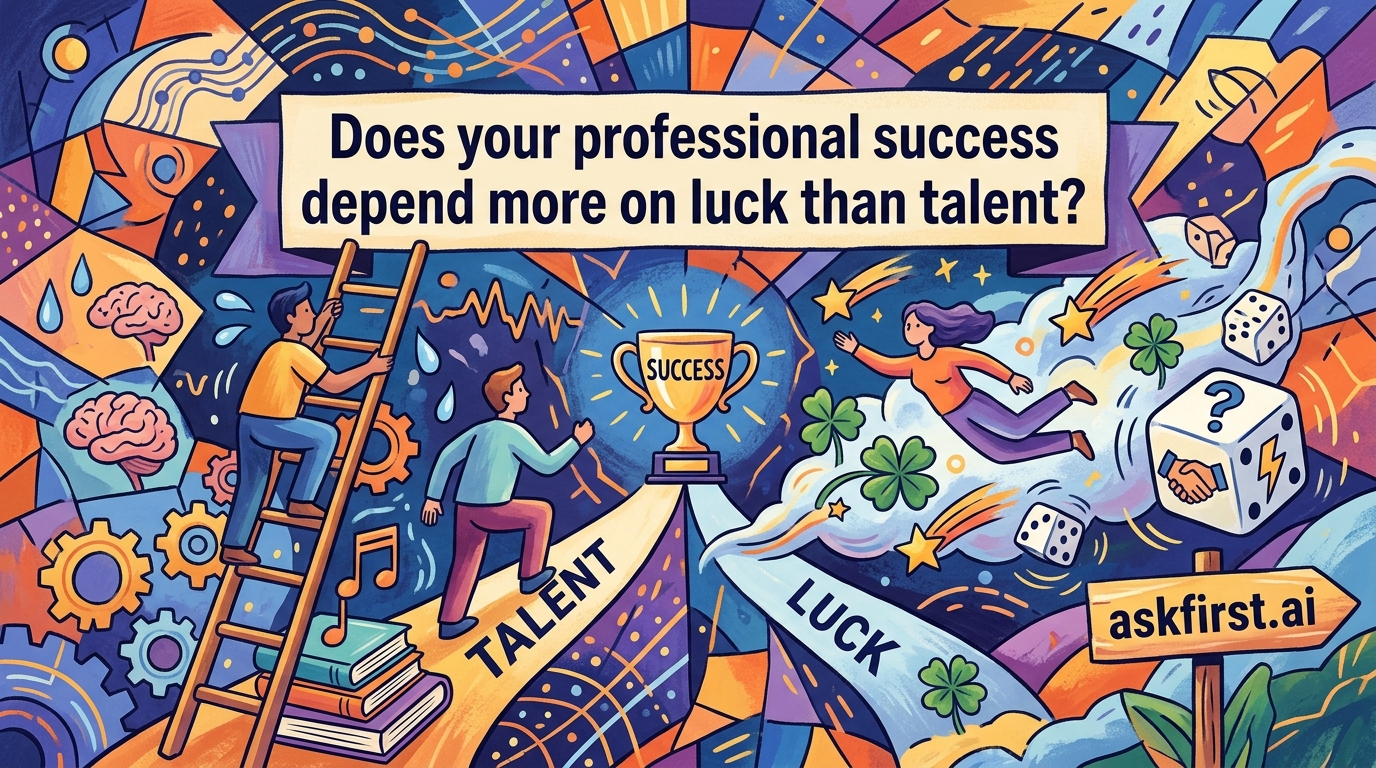 Does your professional success depend more on luck than talent? Does your professional success depend more on luck than talent?