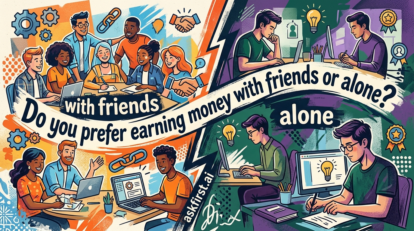 Do you prefer earning money with friends or alone? Do you prefer earning money with friends or alone?