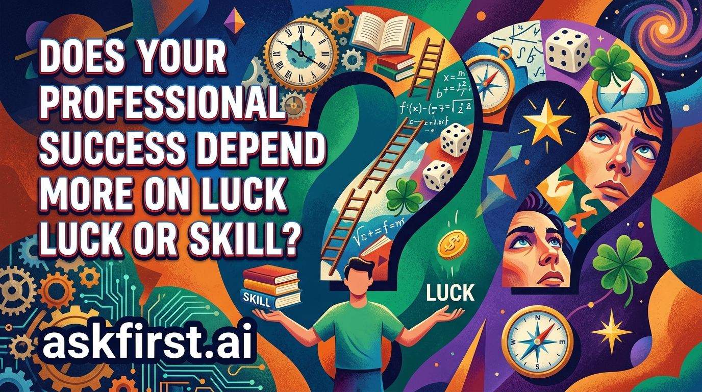Does your professional success depend more on luck or skill? Does your professional success depend more on luck or skill?