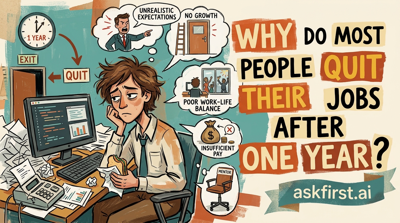 Why do most people quit their jobs after one year? Why do most people quit their jobs after one year?
