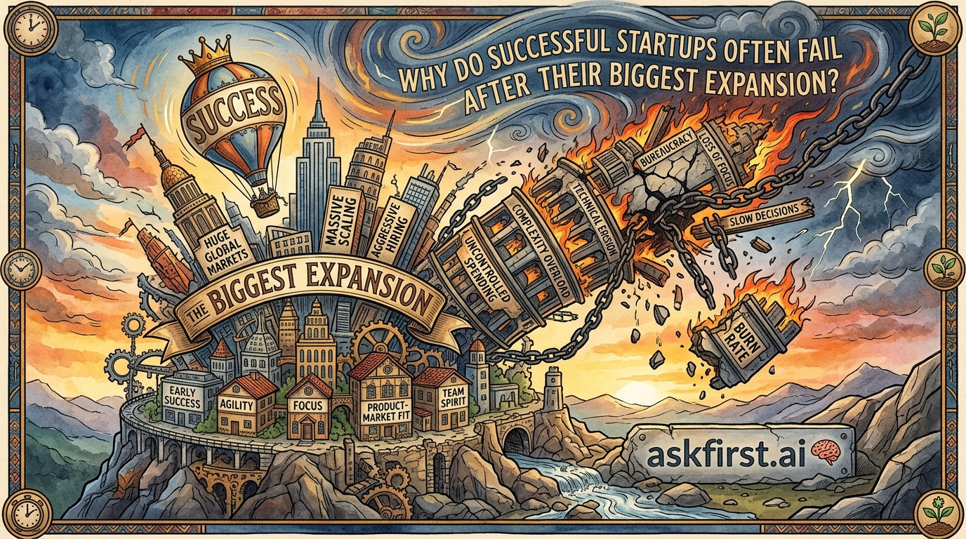Why do successful startups often fail after their biggest expansion? Why do successful startups often fail after their biggest expansion?