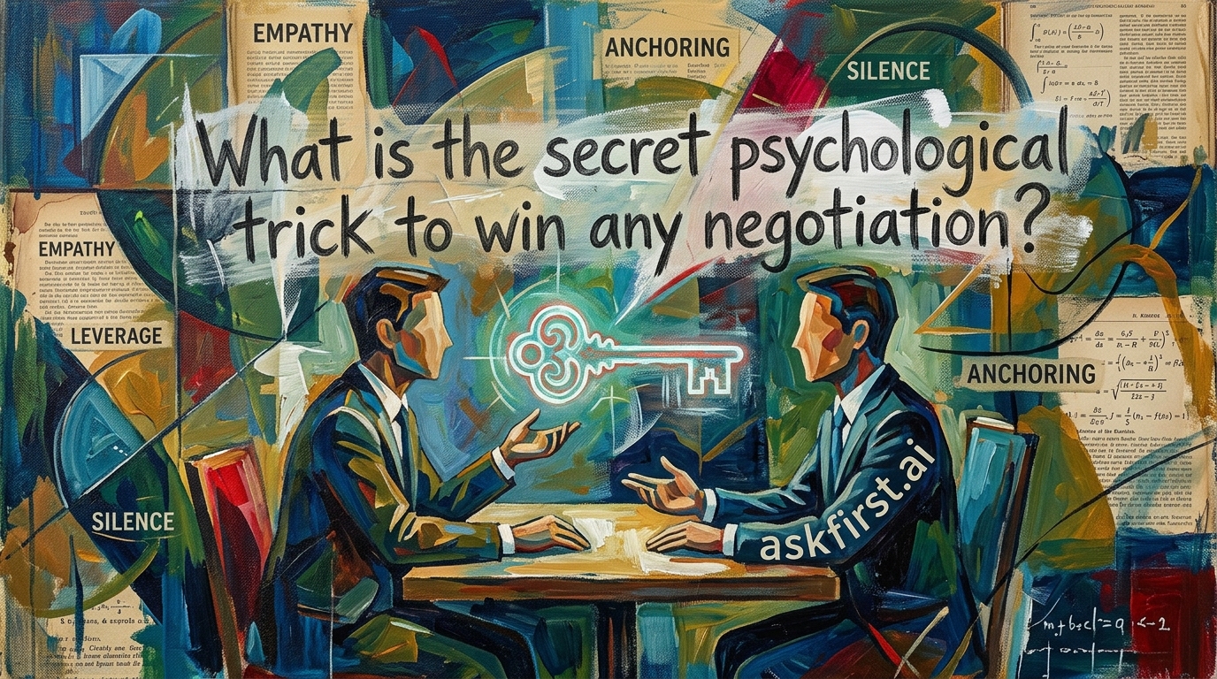 What is the secret psychological trick to win any negotiation? What is the secret psychological trick to win any negotiation?