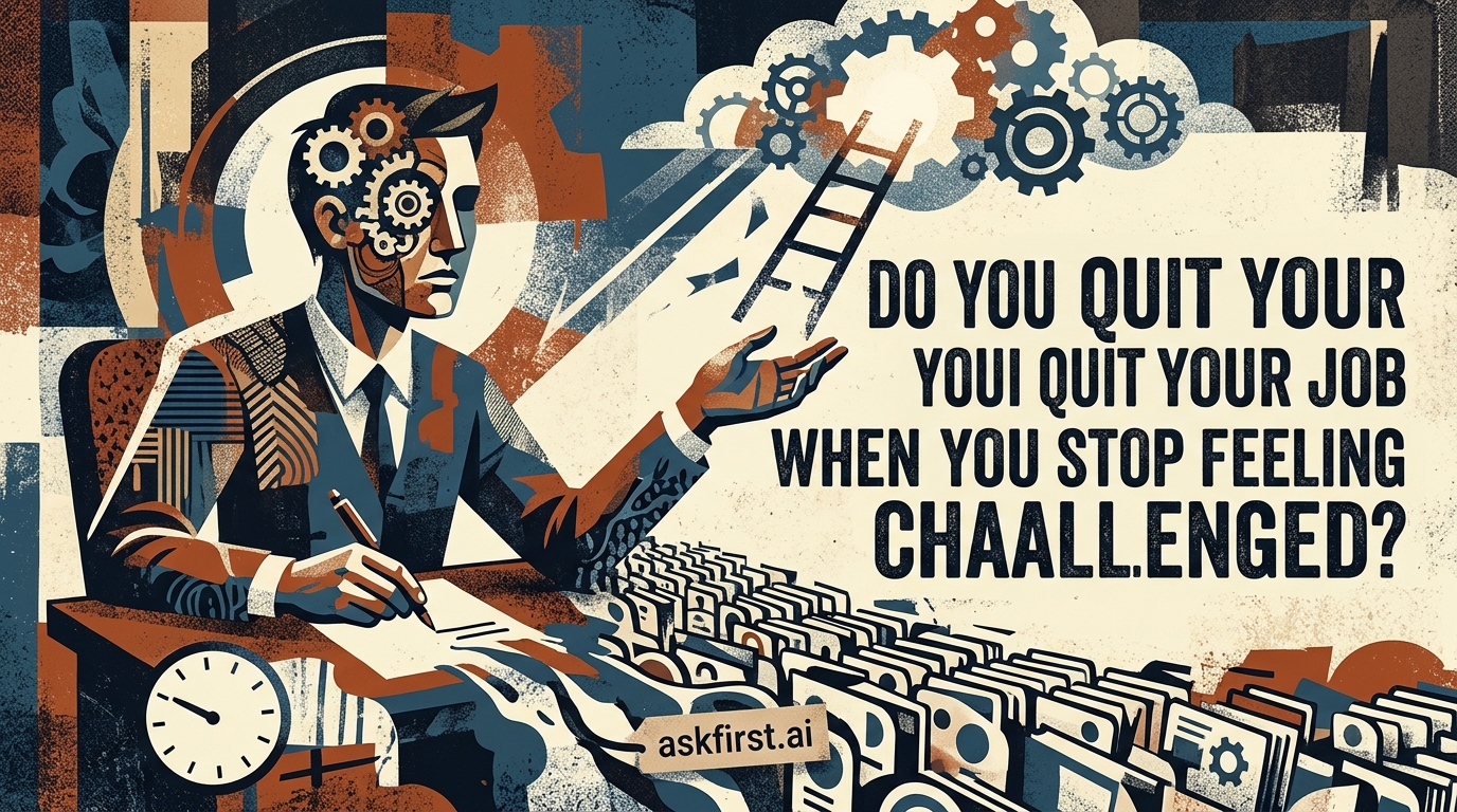 Do you quit your job when you stop feeling challenged? Do you quit your job when you stop feeling challenged?