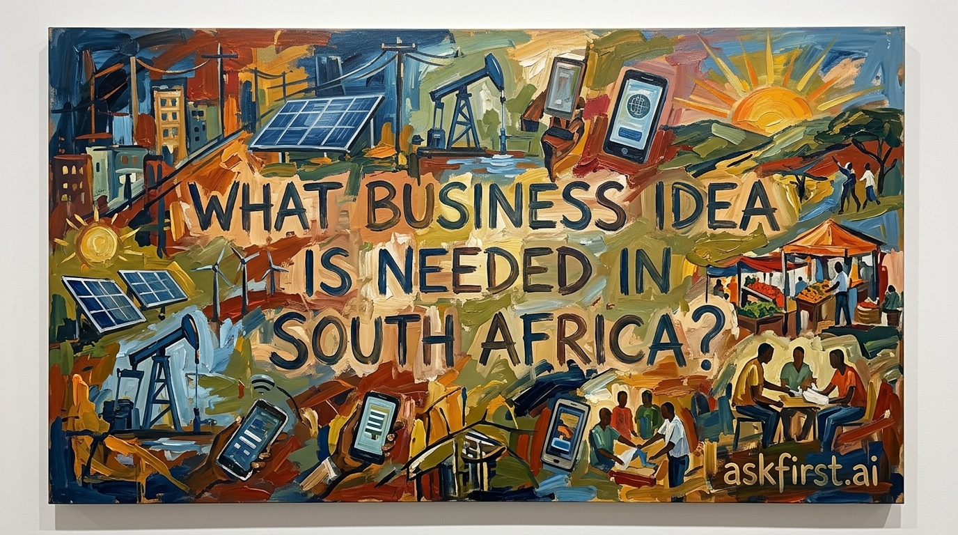 What business idea is needed in South Africa? What business idea is needed in South Africa?