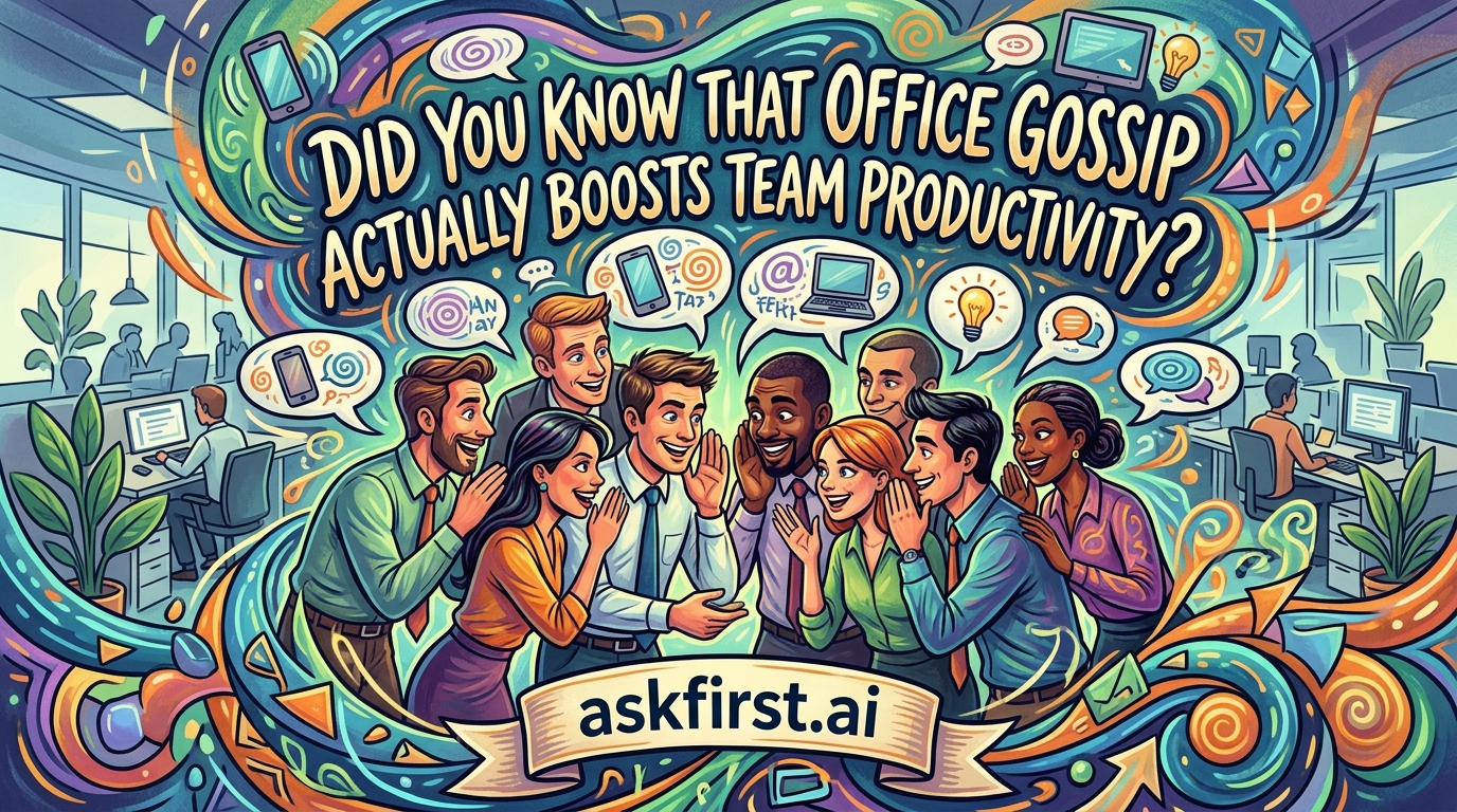 Did you know that office gossip actually boosts team productivity? Did you know that office gossip actually boosts team productivity?