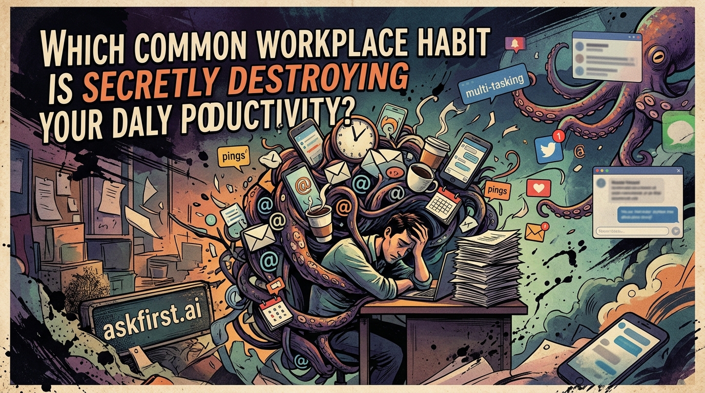 Which common workplace habit is secretly destroying your daily productivity? Which common workplace habit is secretly destroying your daily productivity?