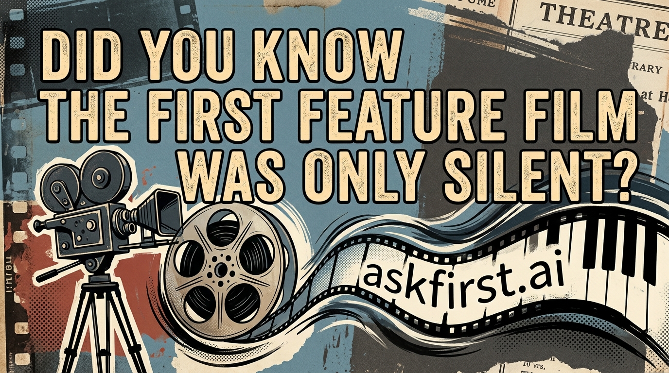 Did you know the first feature film was only silent? Did you know the first feature film was only silent?